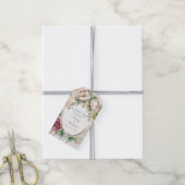 Elegante romantische bloemige gepersonaliseerde ca cadeaulabel (Met Touw)