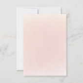 Elegante romantische blush roze goud RSVP kaartje (Achterkant)