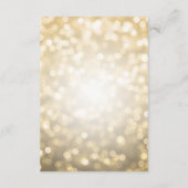 Elegante Romantische Bokeh Lights Trouwdetails Informatiekaartje (Achterkant)