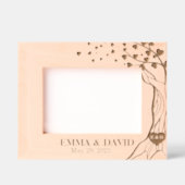 Elegante romantische boom hart bruiloft voor koppe gegraveerde lijstjes (Voorkant)
