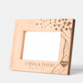 Elegante romantische boom hart bruiloft voor koppe gegraveerde lijstjes (Links)