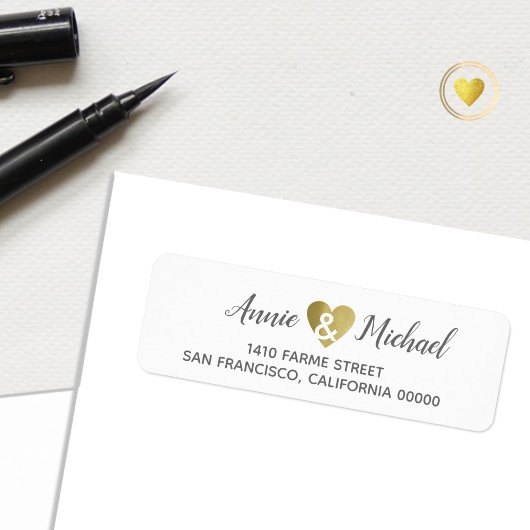 Elegante romantische bruid bruidegom adres etiket