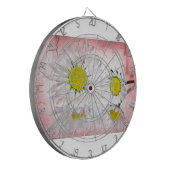 Elegante Romantische Bruidsfeest Daisies Bruiloft Dartbord (Voorkant Links)
