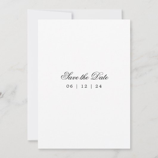 Elegante romantische bruiloft Classic Script Gold Kaart (Achterkant)