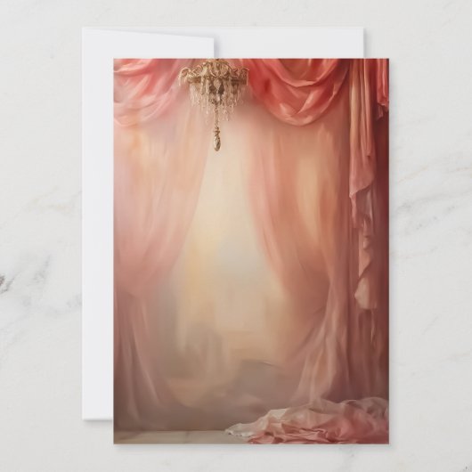 Elegante romantische bruiloft kaart (Achterkant)