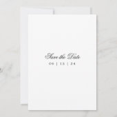 Elegante romantische bruiloft klassieke script tur kaart (Achterkant)