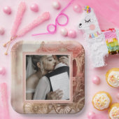 Elegante  romantische bruiloft papieren bordje (Feest)