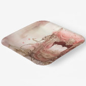 Elegante  romantische bruiloft papieren bordje (Gebogen)