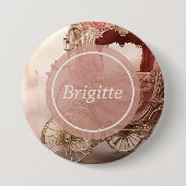 Elegante romantische bruiloft ronde button 7,6 cm (Voorkant)