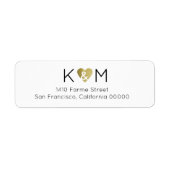 Elegante romantische bruiloft wit etiket (Voorkant)