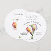 Elegante romantische Calla Lily Soft Waterverf Pas Kaart (Voorkant / Achterkant)