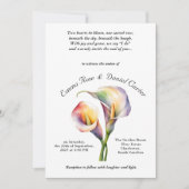 Elegante romantische Calla Lily Soft Waterverf Pas Kaart (Voorkant)