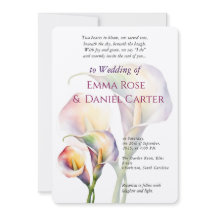 Elegante romantische Calla Lily Waterverf bruiloft