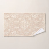 Elegante romantische chique bloemen damast-crème bad handdoek (Handdoek)