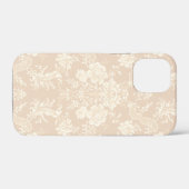Elegante romantische chique bloemen damast-crème Case-Mate iPhone case (Achterkant (horizontaal))