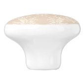 Elegante romantische chique bloemen damast-crème keramische knop (Zijkant)