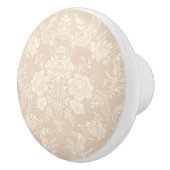 Elegante romantische chique bloemen damast-crème keramische knop (Rechts)