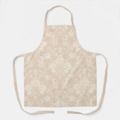 Elegante romantische chique bloemen damast-crème schort (Voorkant)