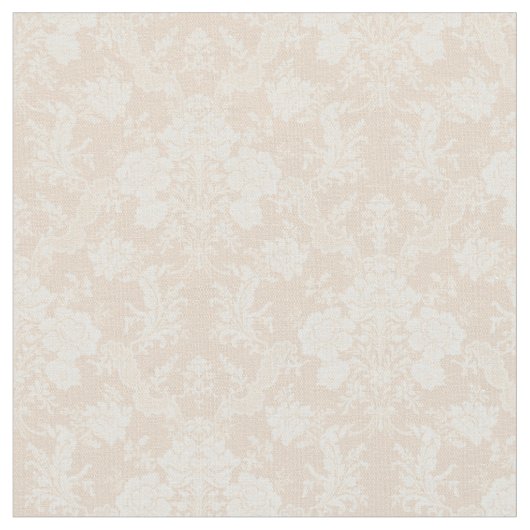 Elegante romantische chique bloemen damast-crème stof (Close Up)