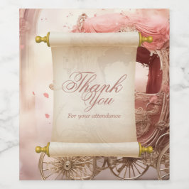 Elegante  romantische dank u bruiloft wijn etiket