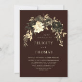 Elegante Romantische Donkere Chocolade QR Code Huw Kaart (Voorkant)