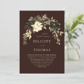 Elegante Romantische Donkere Chocolade QR Code Huw Kaart (Staand voorkant)