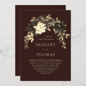 Elegante Romantische Donkere Chocolade QR Code Huw Kaart (Voorkant / Achterkant)