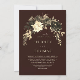 Elegante Romantische Donkere Chocolade QR Code Huw Kaart