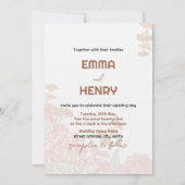 Elegante romantische foto bruiloft uitnodiging (Achterkant)