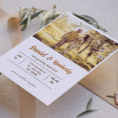 Elegante Romantische Foto Real Folie Bruiloft Folie Uitnodiging