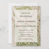 Elegante romantische fotoscript moderne bruiloft kaart (Voorkant)