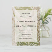 Elegante romantische fotoscript moderne bruiloft kaart (Staand voorkant)