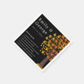 Elegante romantische gesneden boom zwart herfst br servet (Hoek)