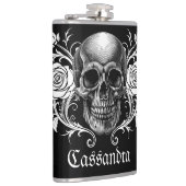 Elegante, romantische Gothic gepersonaliseerd Heupfles (Rechts)