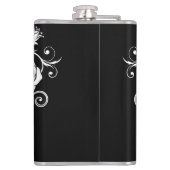 Elegante, romantische Gothic gepersonaliseerd Heupfles (Achterkant)