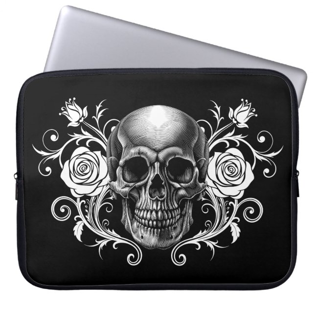 Elegante, romantische Gothic Laptop Sleeve (Voorkant)