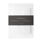 Elegante Romantische Gouden Script Bruiloft Uitnodigingen Wikkel (Voorkant Voorbeeld)