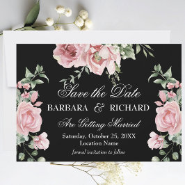 Elegante Romantische Handgeschilderde Bloemige Bru Save The Date