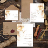 Elegante romantische Herfst bloemenbruiloft Save The Date