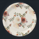 Elegante romantische Herfst bloemenrood bruiloft Papieren Bordje<br><div class="desc">Elegant Romantische Herfst Bloemenrood Bruiloft Borden - ideaal voor herfst koppels douches,  repetitie diners en bruiloften</div>