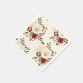 Elegante romantische Herfst bloemenrood bruiloft Servet (Hoek)