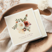 Elegante romantische Herfst bloemenrood bruiloft Servet