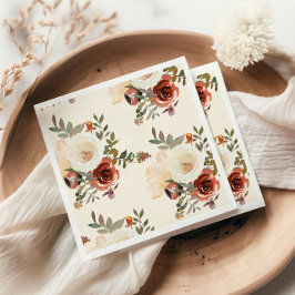 Elegante romantische Herfst bloemenrood bruiloft Servet