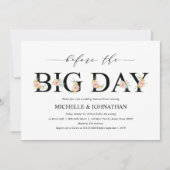 Elegante romantische huwelijksrepetitie diner uitn kaart (Voorkant)