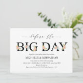 Elegante romantische huwelijksrepetitie diner uitn kaart (Staand voorkant)