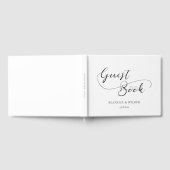 Elegante romantische kalligrafie bruiloft gastenboek (Volledig)