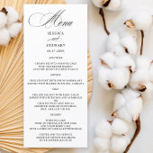 Elegante romantische kalligrafie bruiloft menu