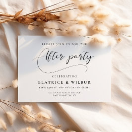 Elegante romantische kalligrafie bruiloft nafeest kaart