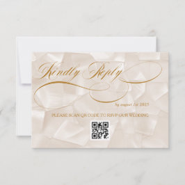Elegante Romantische Kalligrafie Bruiloft RSVP Kaartje