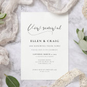 Elegante romantische kalligrafie Geloftevernieuwin Kaart